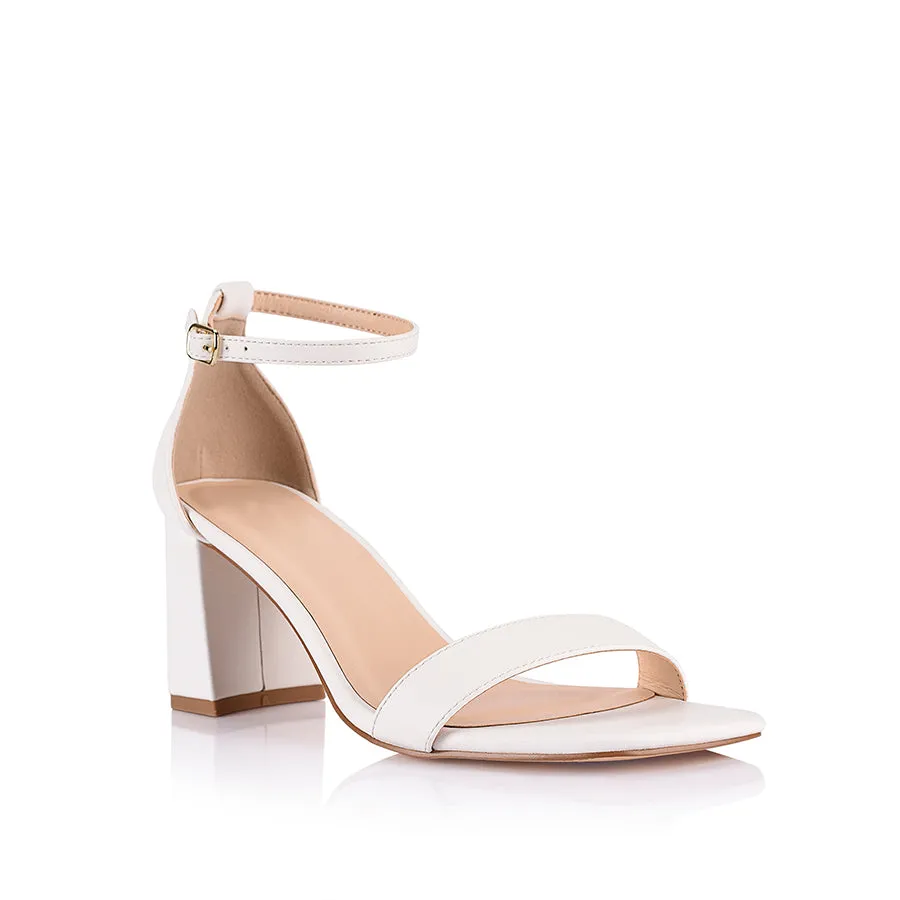 Trip Pair Store Visit Neeka Block Heel Sandals - White