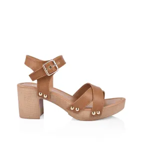 Lulu Clogs - Tan Softee Contoured Footbed