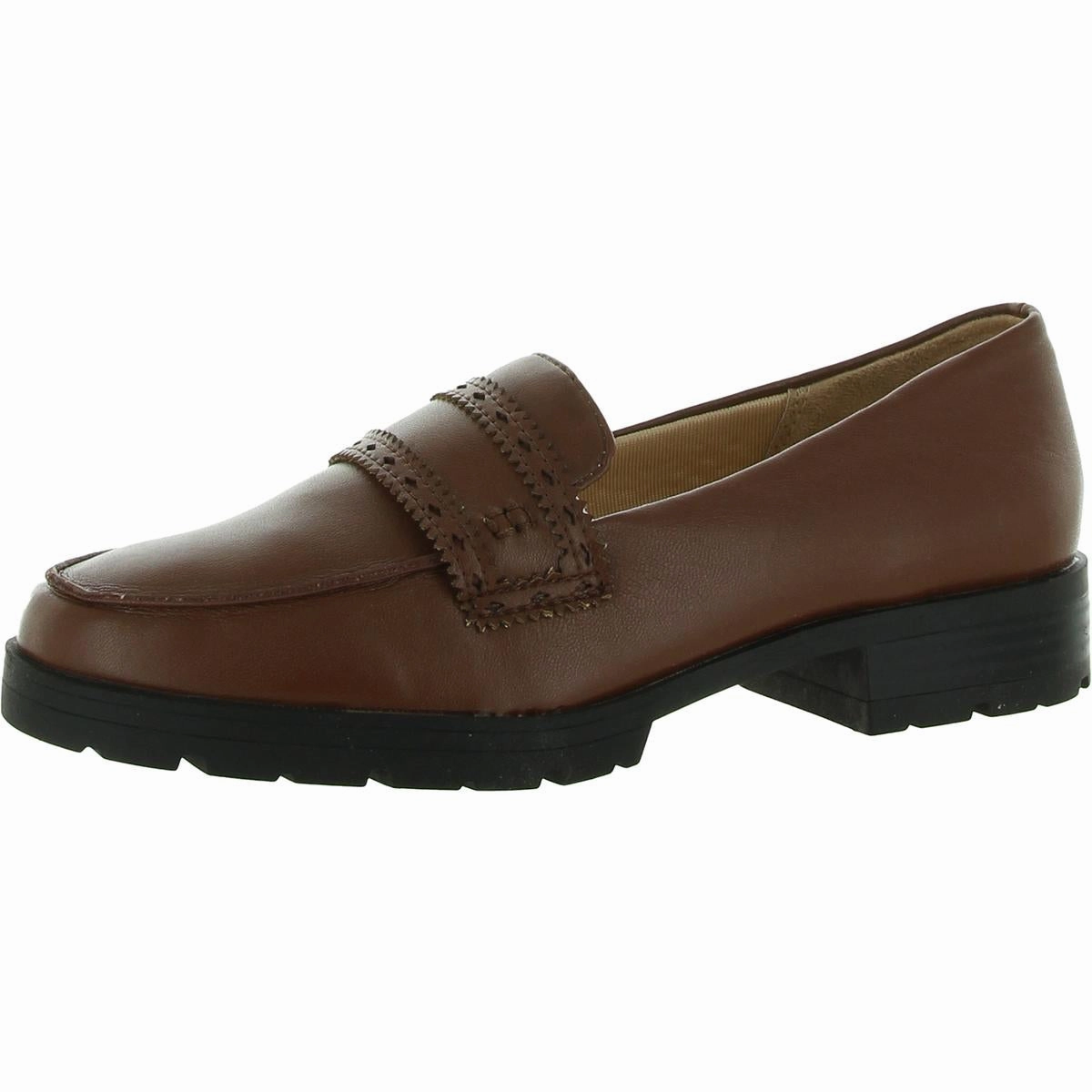 London Womens Faux Leather Slip On Loafers All Day Pace City Life