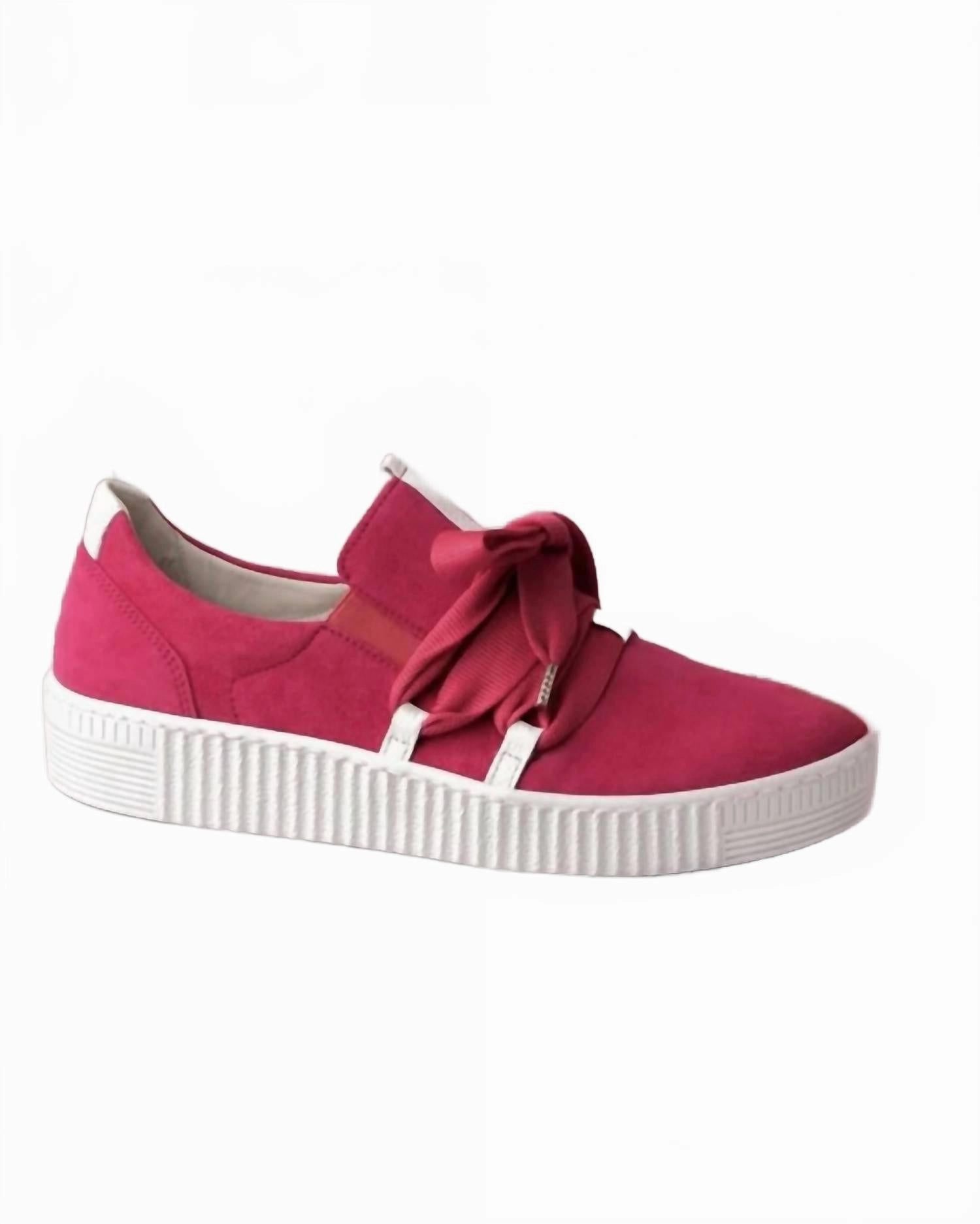 Women's Suede Moccasins In Pink Slip Resistant Trail Lane