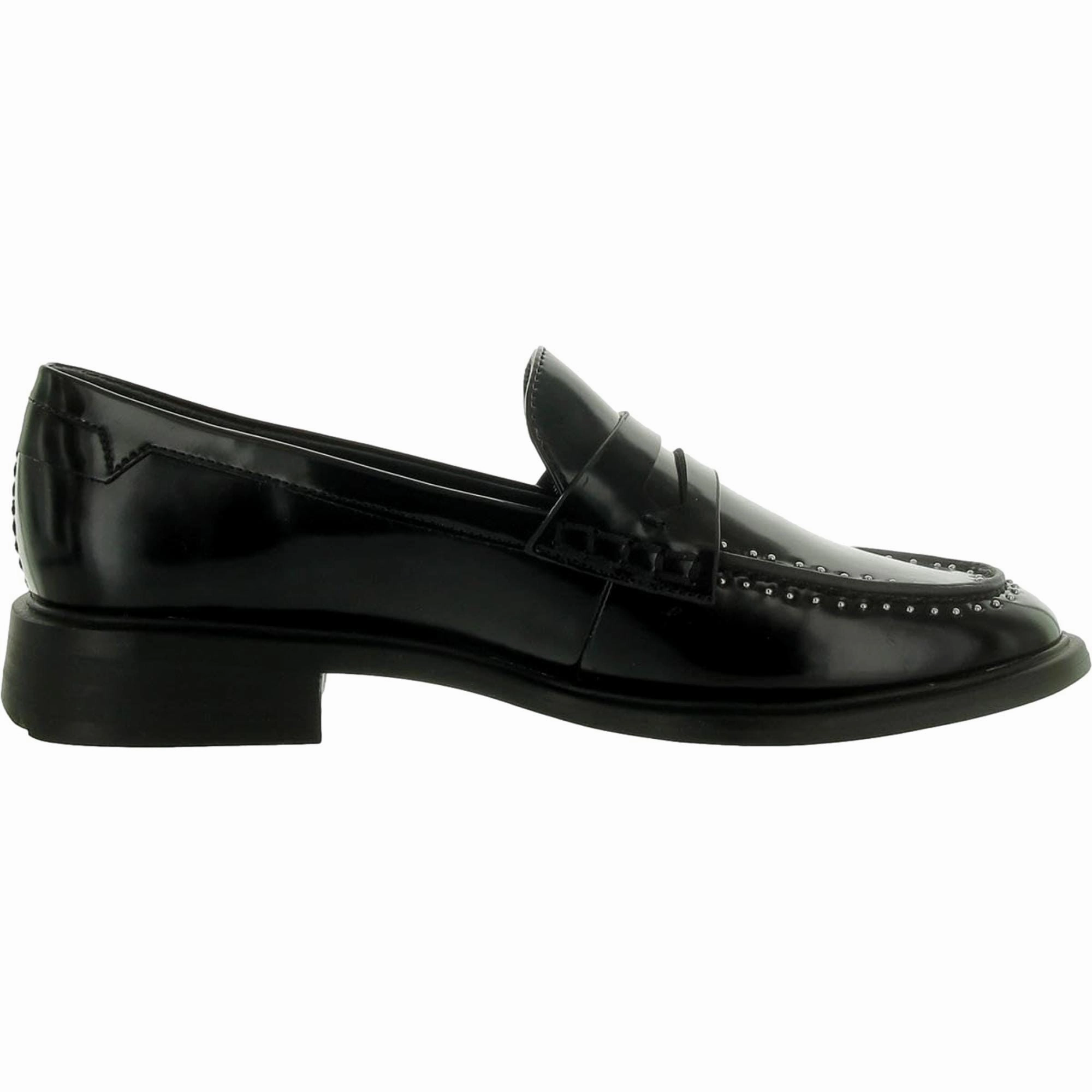 Premium Quality Stylish casual wear Franco Sarto Eden Patent Studded Loafers Black  J0852S1001 Women's