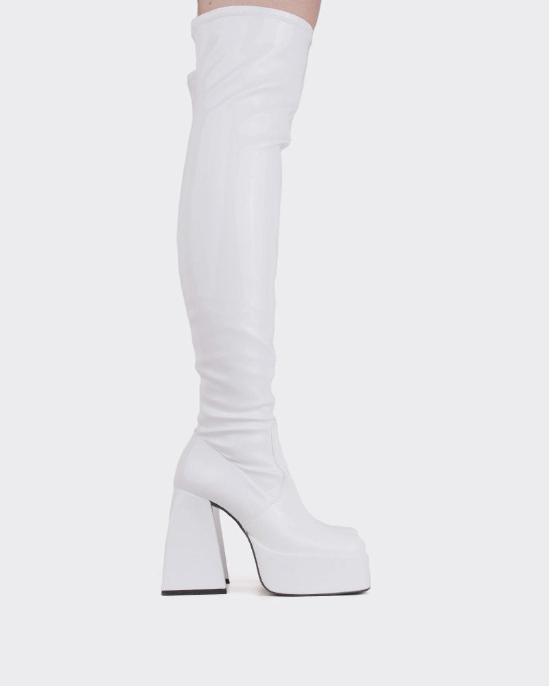 Work Function Matte Tone Sonny White Patent Stretch