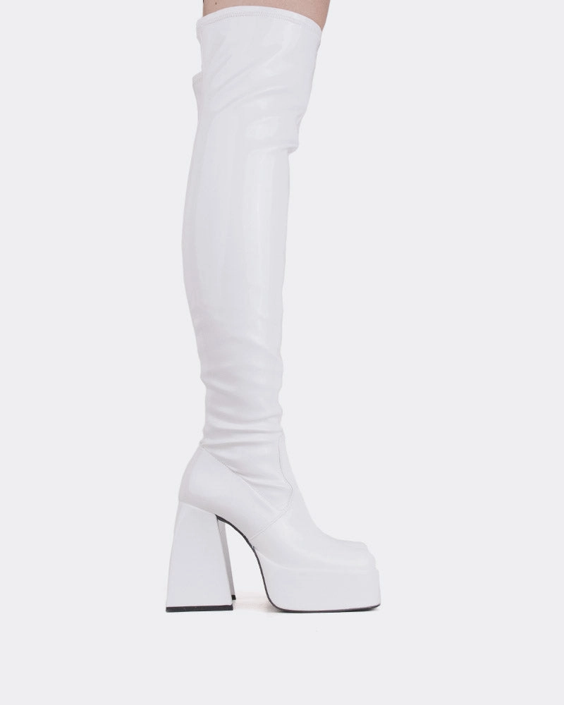 Sonny White Patent Stretch Slip Resistant Backcountry Camper