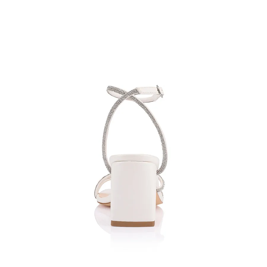 Chase Step Nastassia Block Heel Sandals - Chalk