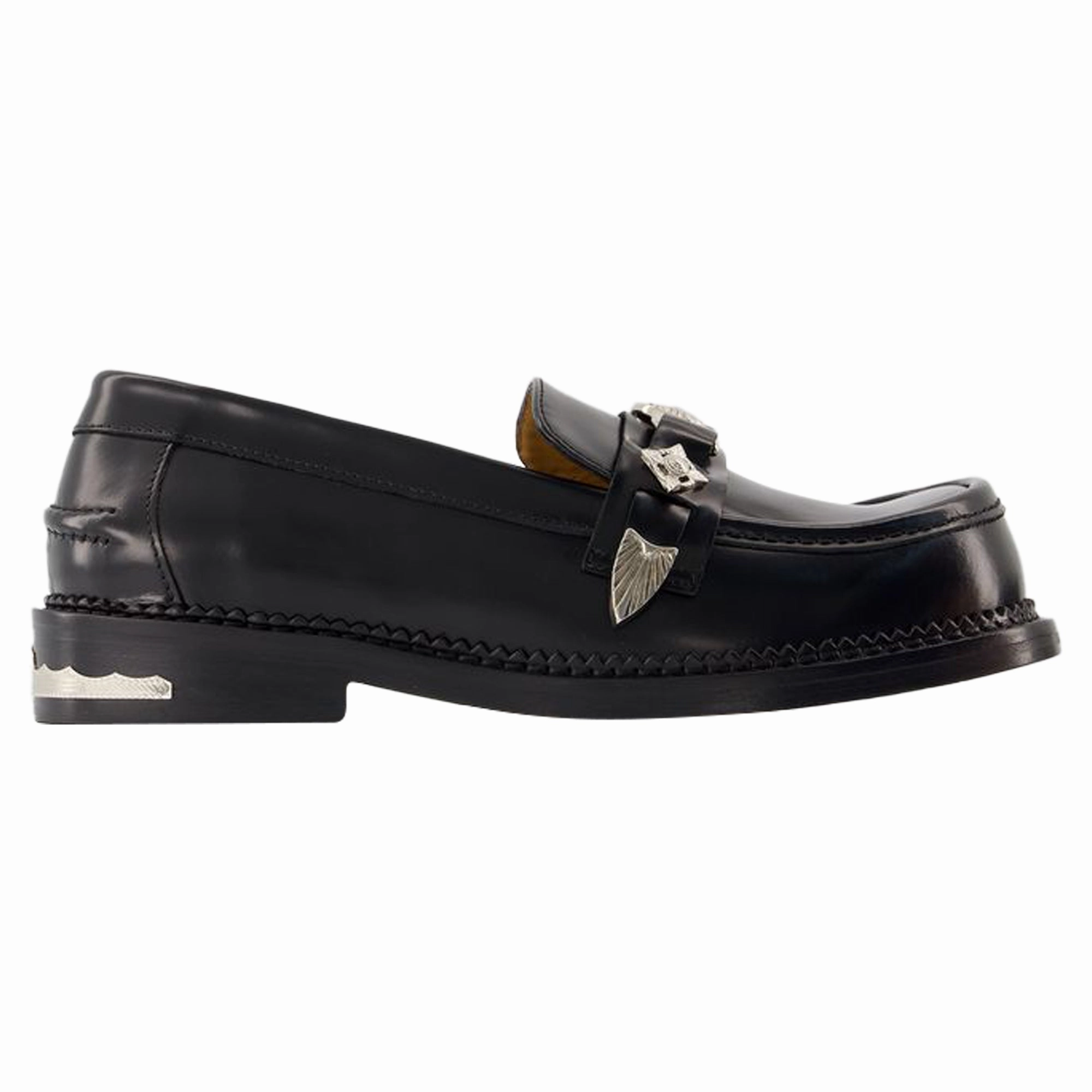 Aj1348 Loafers - Toga Pulla - Leather - Black quick dry Narrow Width