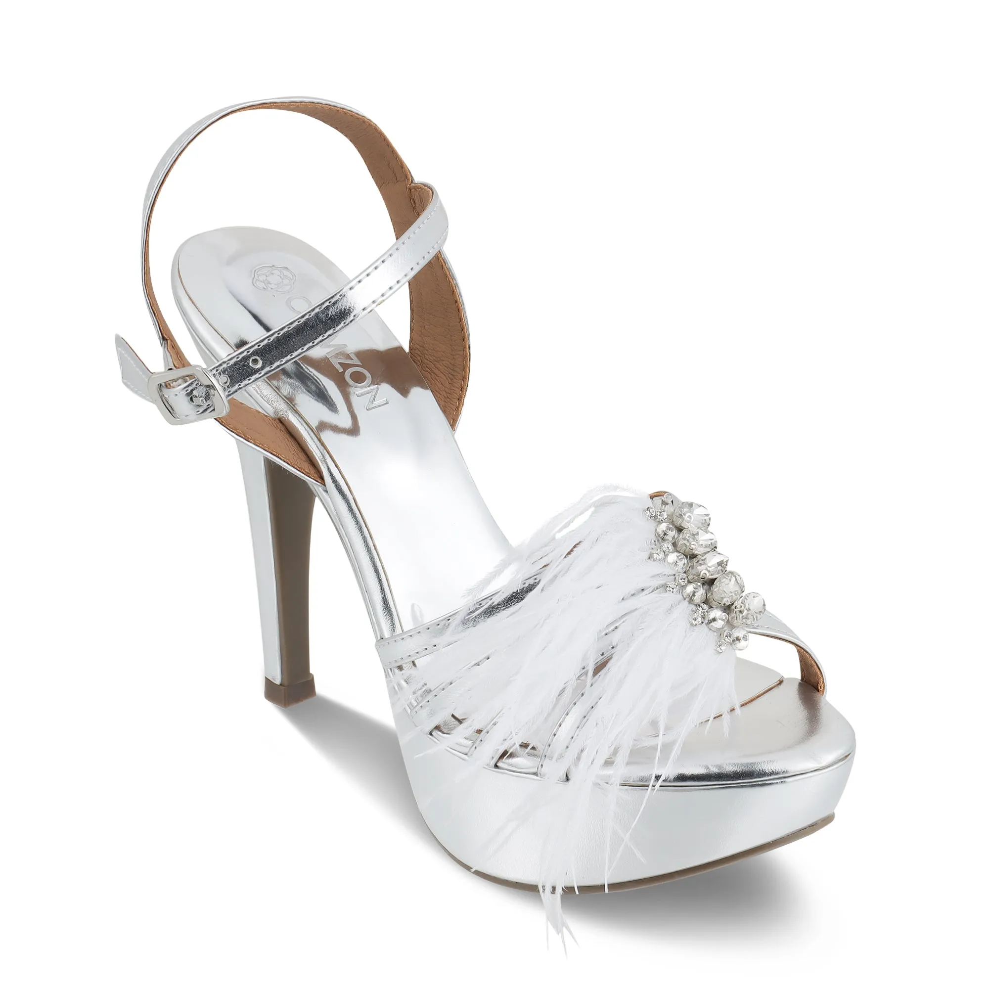 ROXY- SILVER STILETTOS Simple Accent