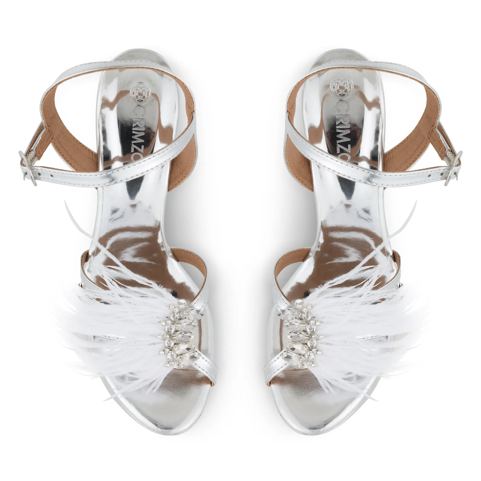 Leather Upper ROXY- SILVER STILETTOS