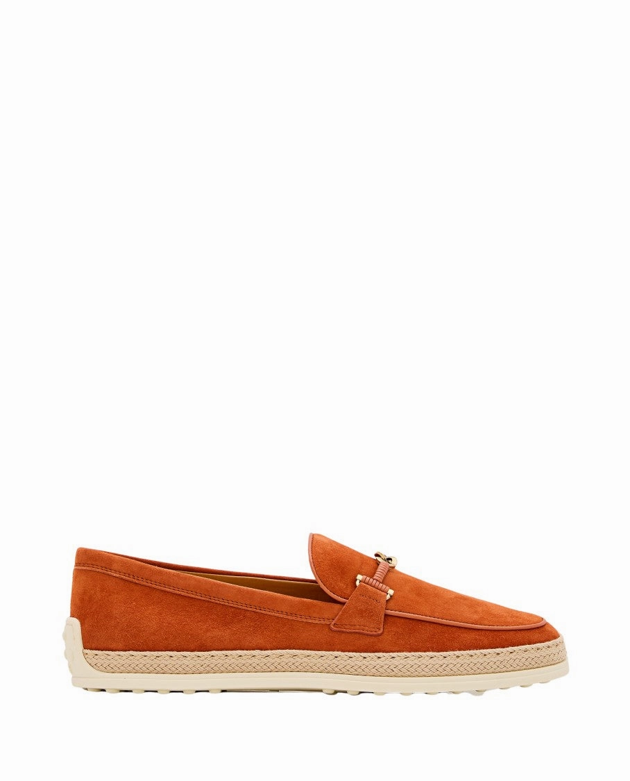 Suede Loafers With Refined Metal Detailing Grass Walk Slip Easy