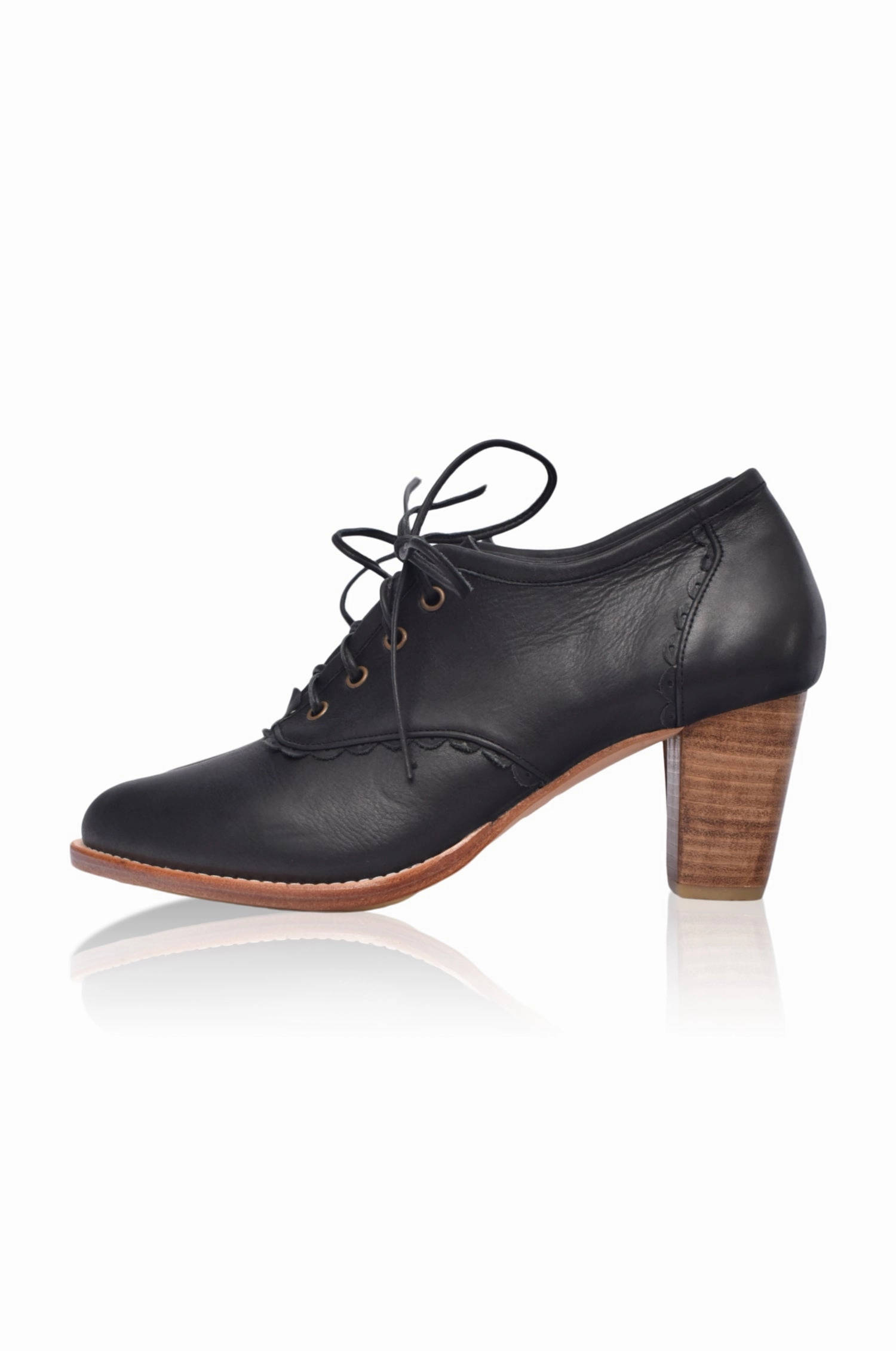 Lace Oxford Heels Elegant Oxfords Lace-up Dress Shoes