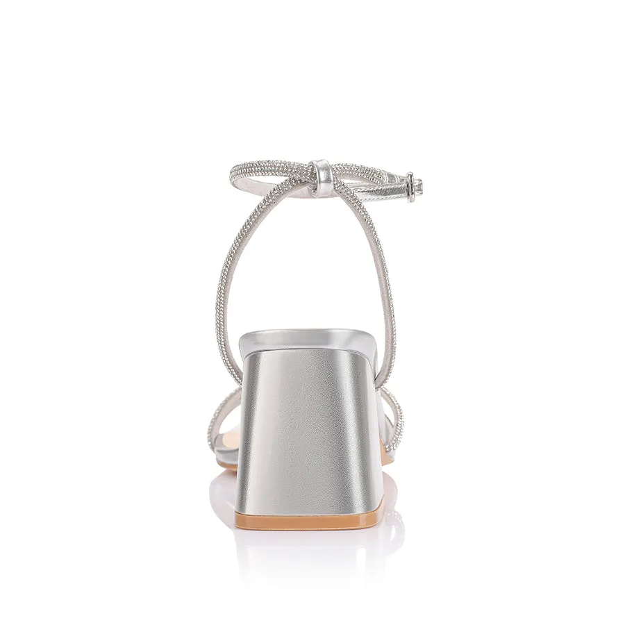 Strawberry Block Heel Sandals - Silver Street Attitude