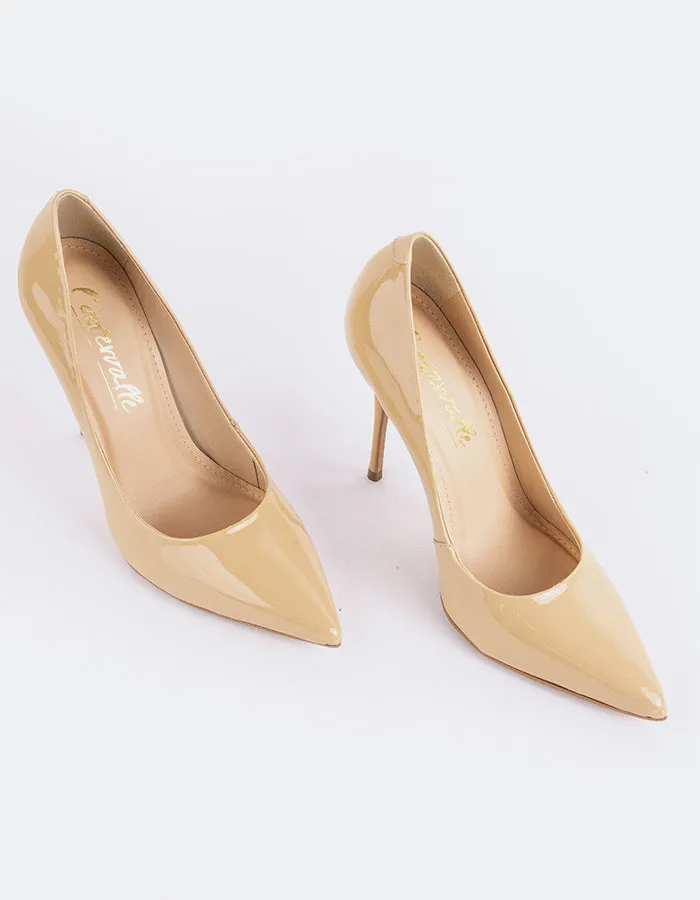 Teeva Nude Patent Bridal Footwear with Style Silky feel