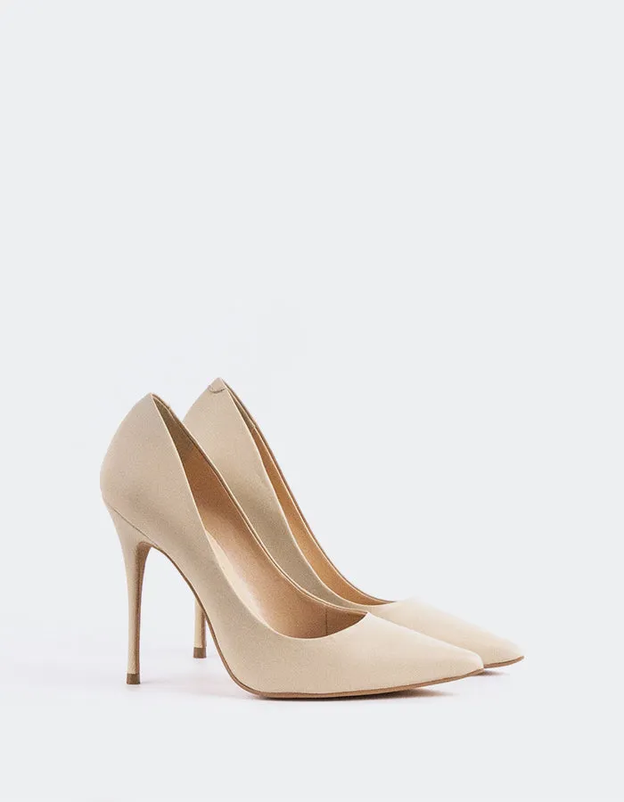 Bold Stilettos Padded Teeva Off White Leather
