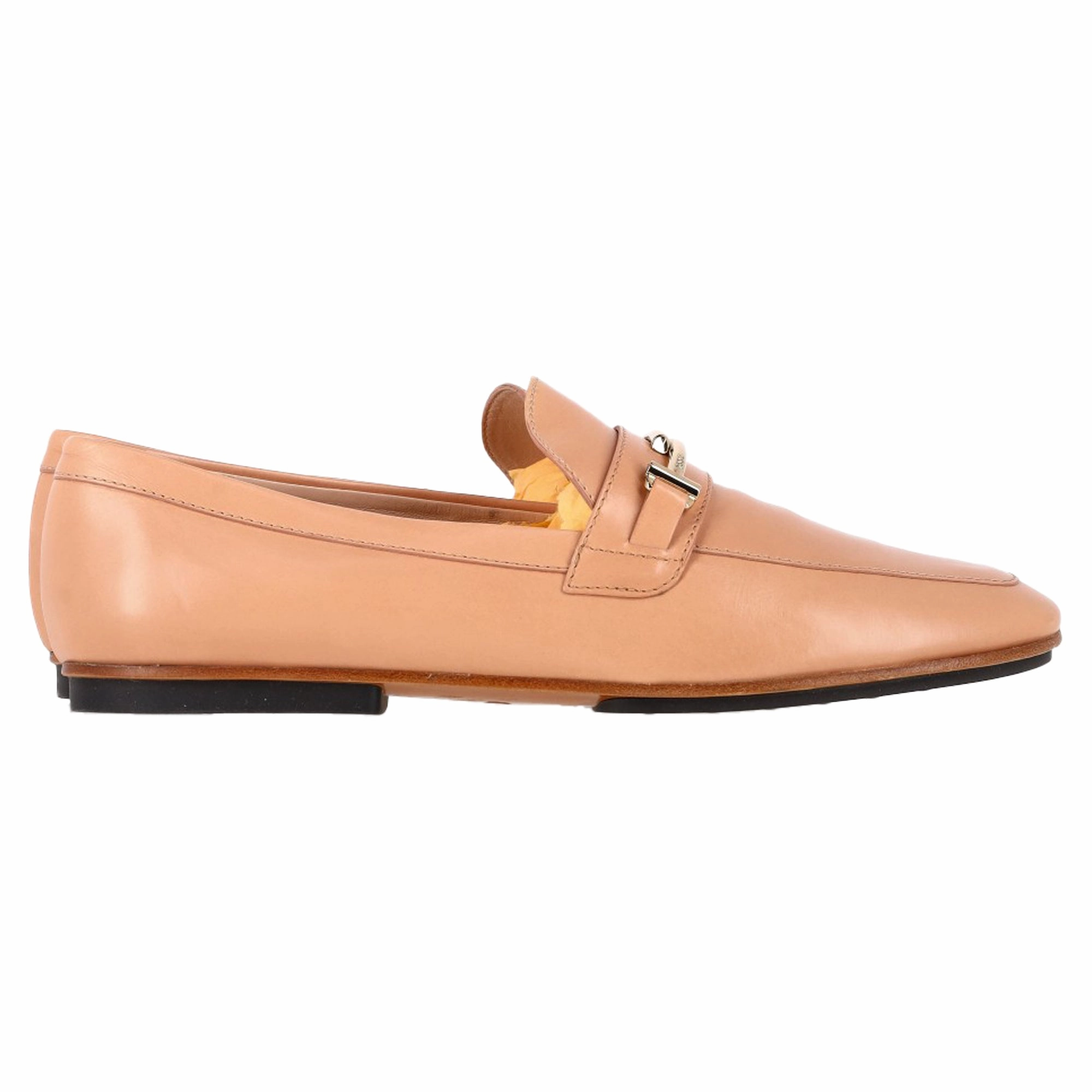 Non-Slip Sole Comfortable Shoes Tod's Double-T Loafers in Beige Leather