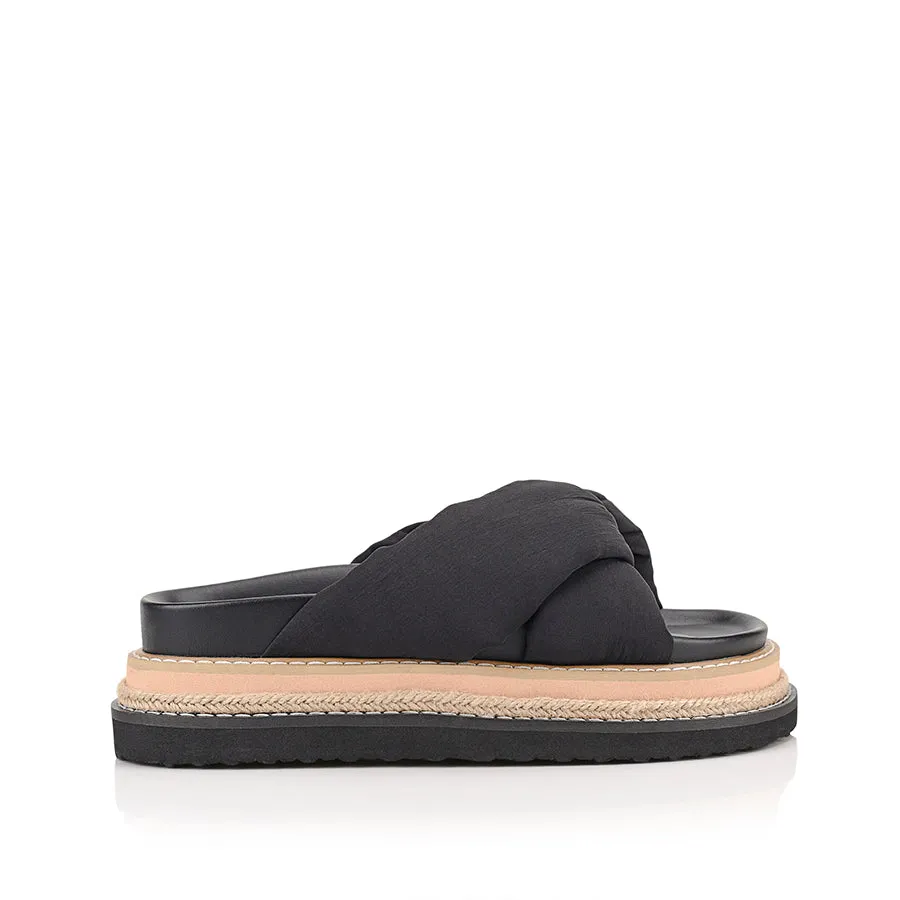 Thames Flatform Slides - Black Peace Glow Ocean Glow