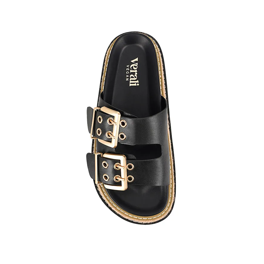 Taste Fest Neutral Base Thatcher Platform Slides - Black
