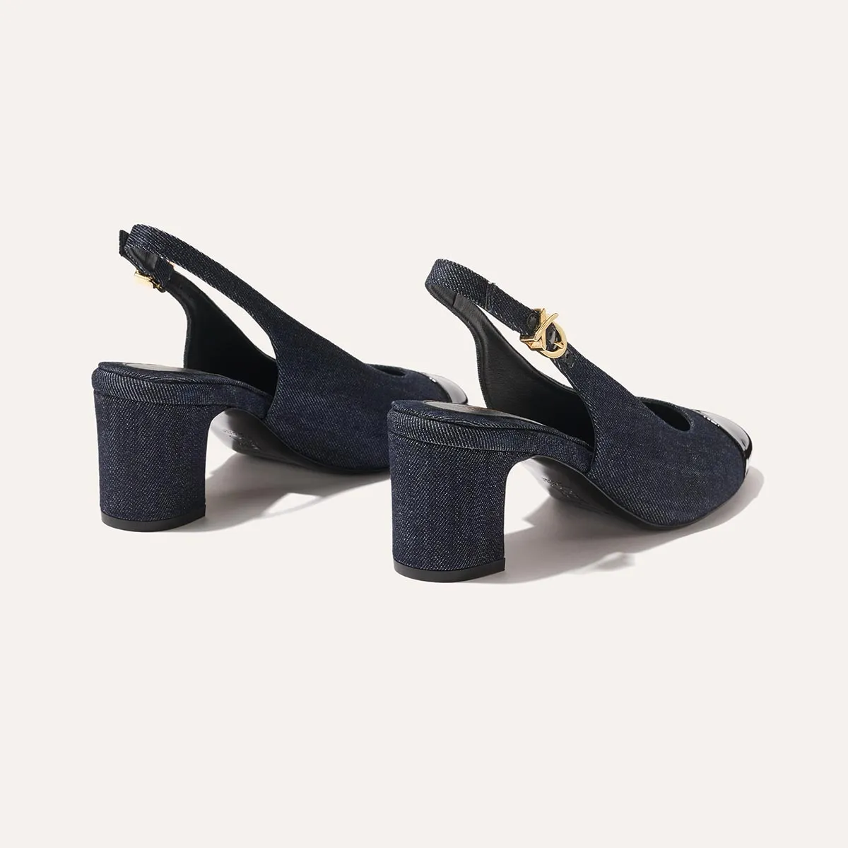 cross - trainers' versatility The Cluny Slingback - Indigo Denim and Patent