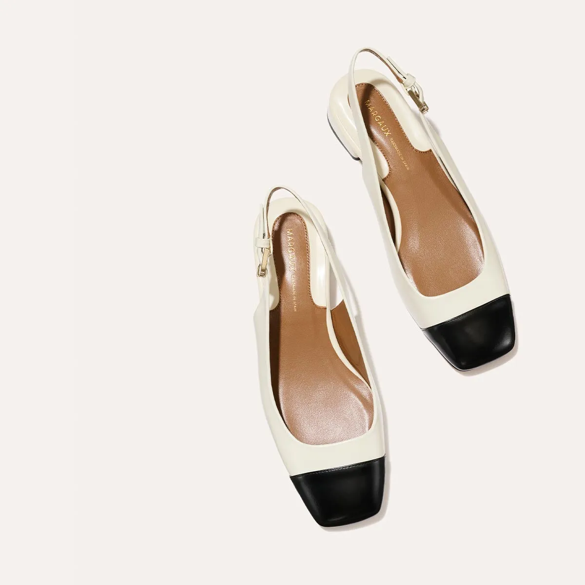 Everyday Use ergonomic - effectiveness - level The Darcy Slingback - Cream and Black Calf