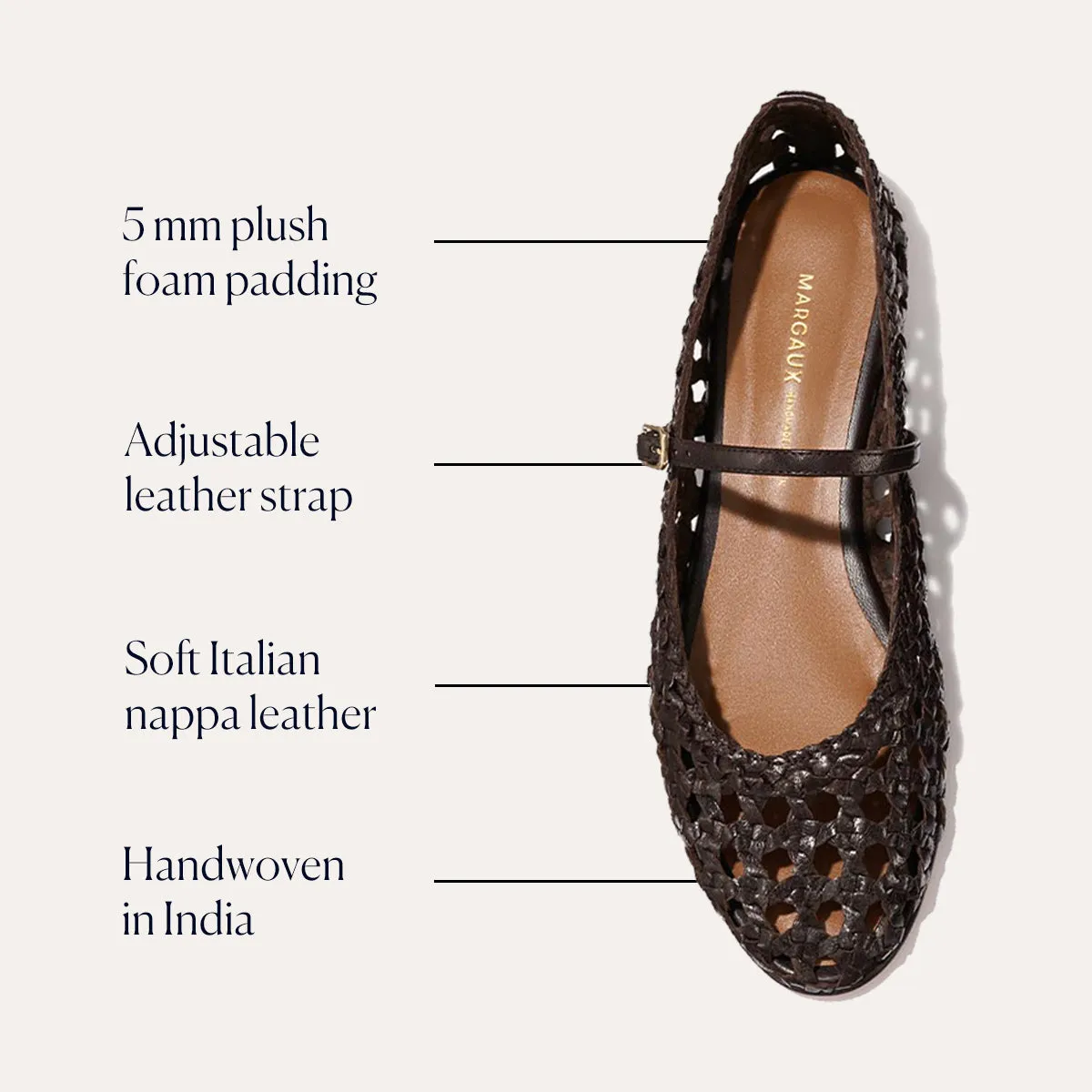 The Demi Jane - Espresso Woven Leather Sturdy