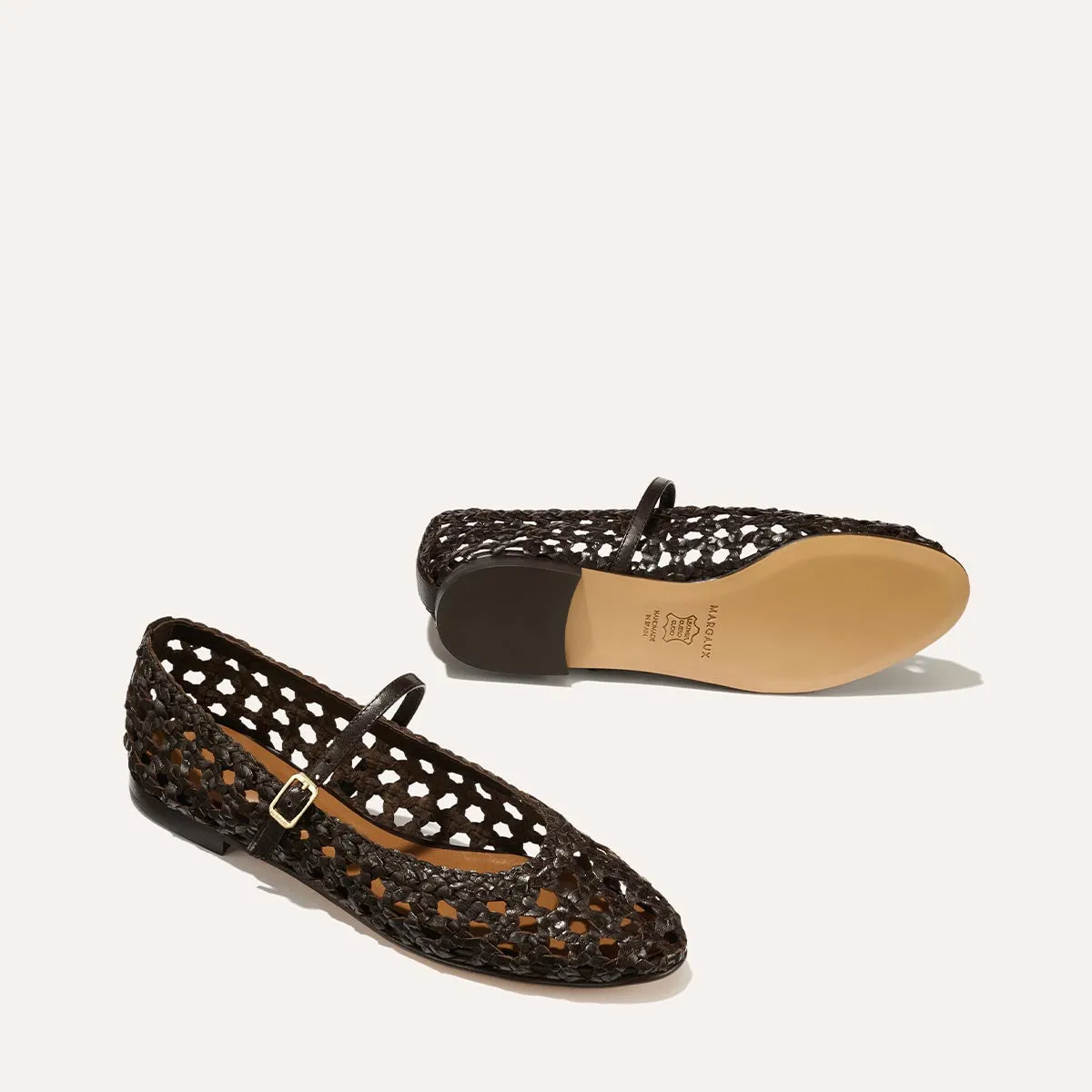 Casual Design upper The Demi Jane - Espresso Woven Leather
