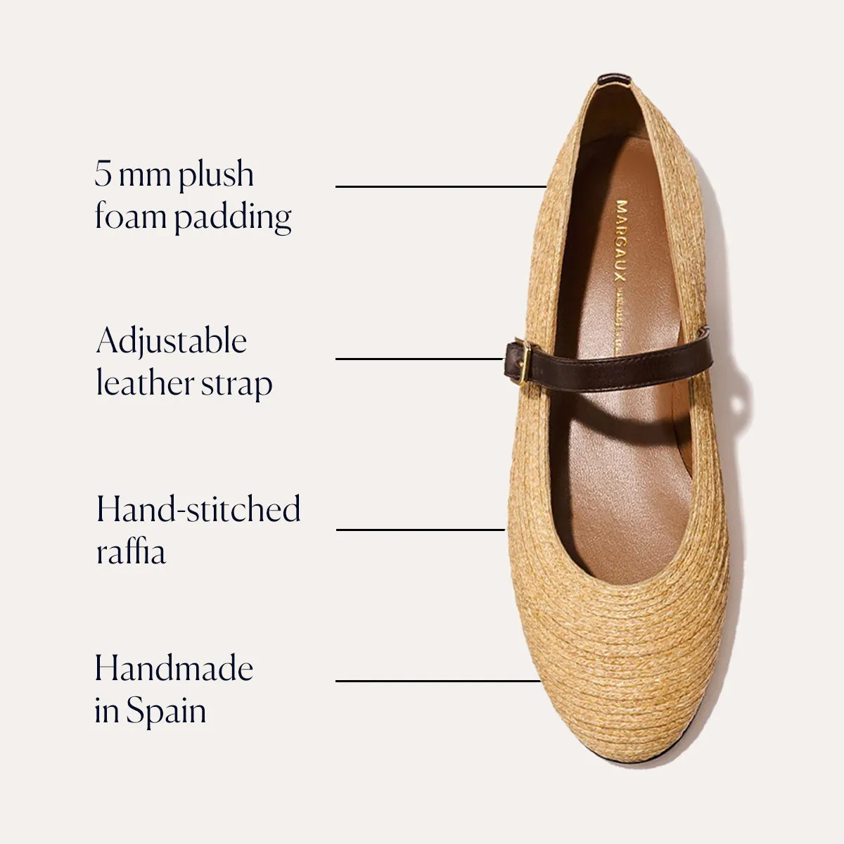 Easy Wear Shoes The Demi Jane - Natural Raffia
