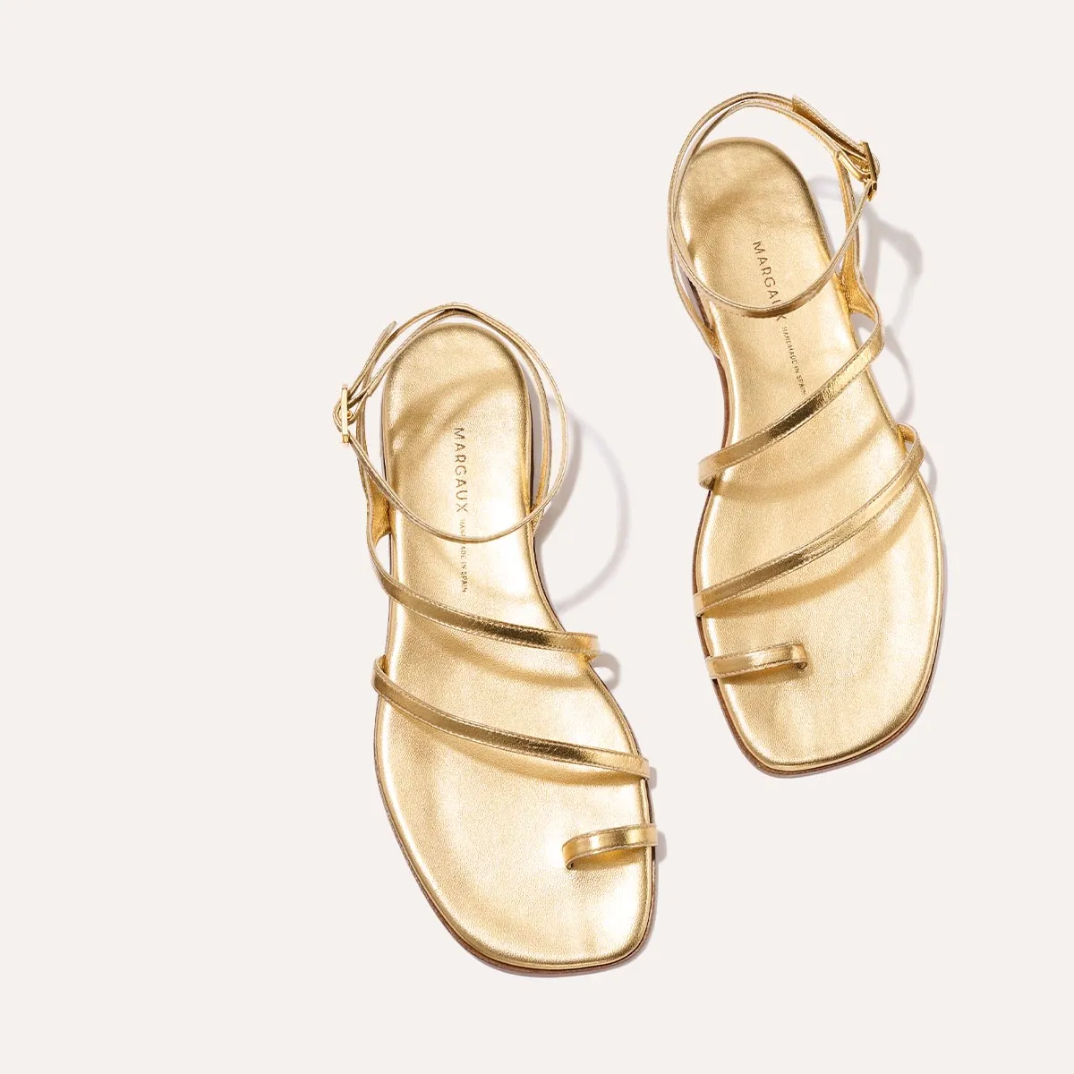 Luxury Vibe Open Toe Wedges The Positano Sandal - Gold Nappa