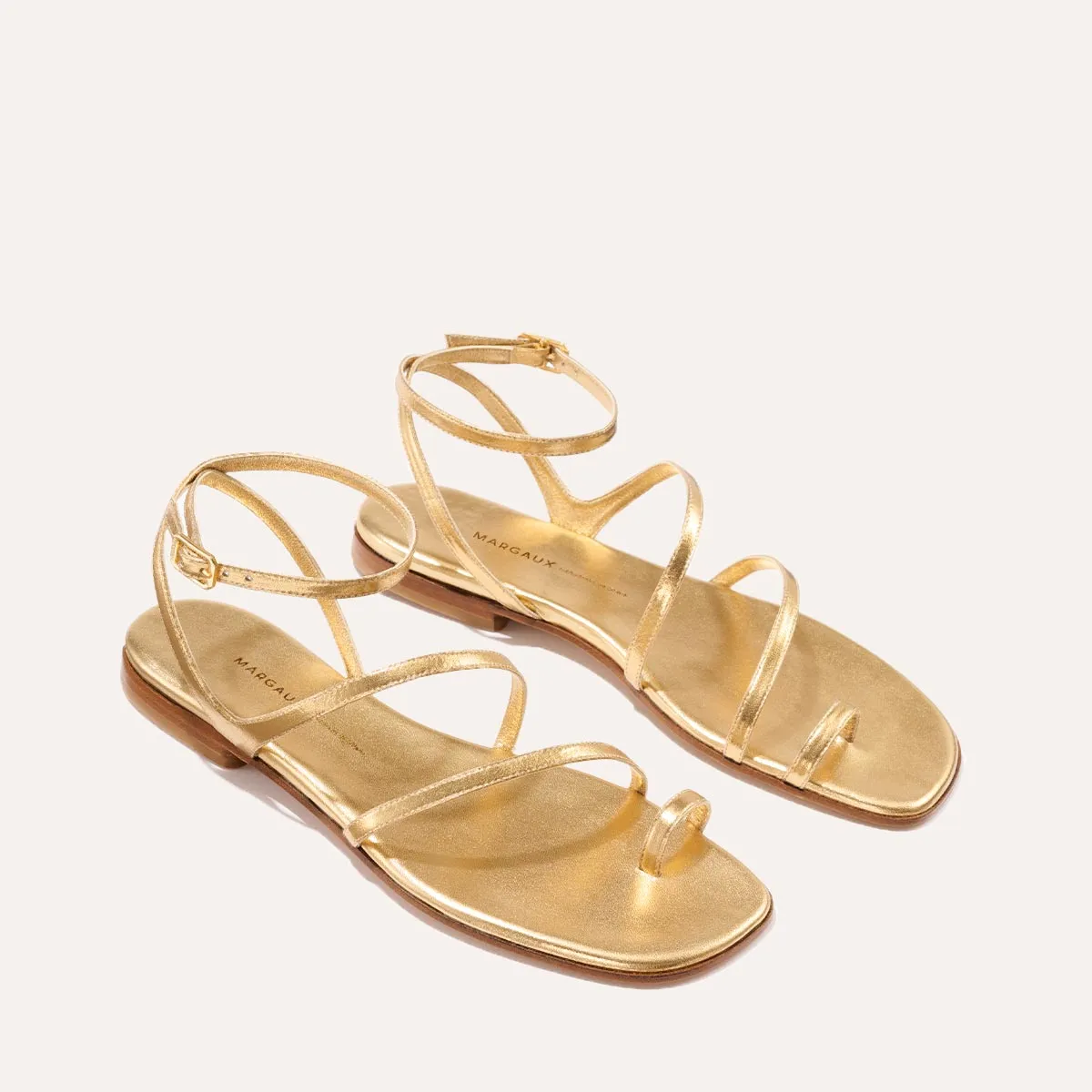 Modern Heels Iconic Style The Positano Sandal - Gold Nappa