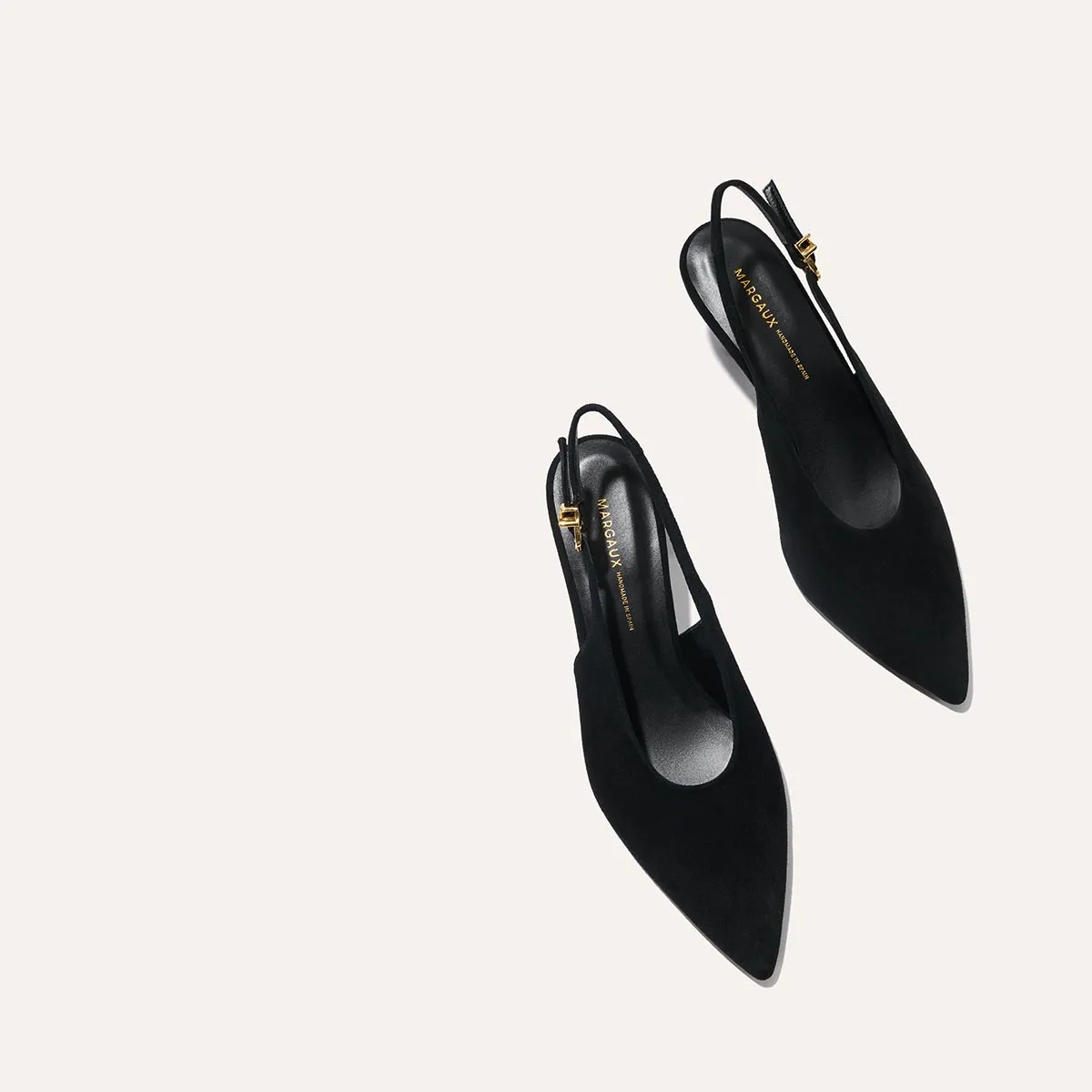 The Prado Sling - Black Suede Sock Liner Technology Multi Density Outsole