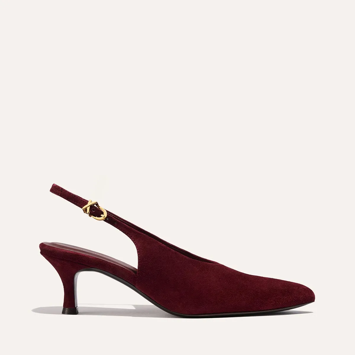 The Prado Sling - Burgundy Suede Neutral dullest