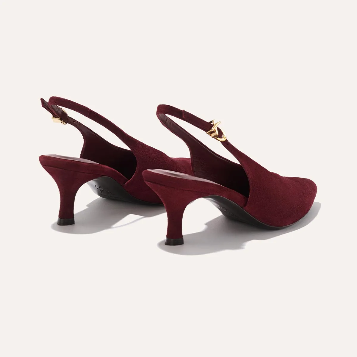 The Prado Sling - Burgundy Suede Typical coordinating