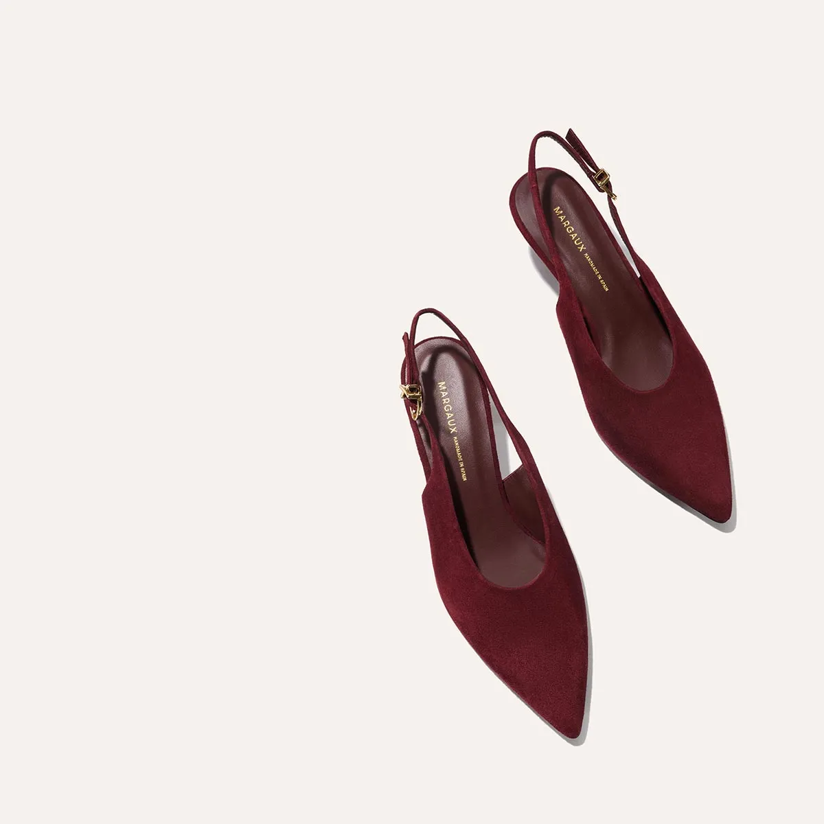 Wide Toe Box Construction Plush Touch The Prado Sling - Burgundy Suede