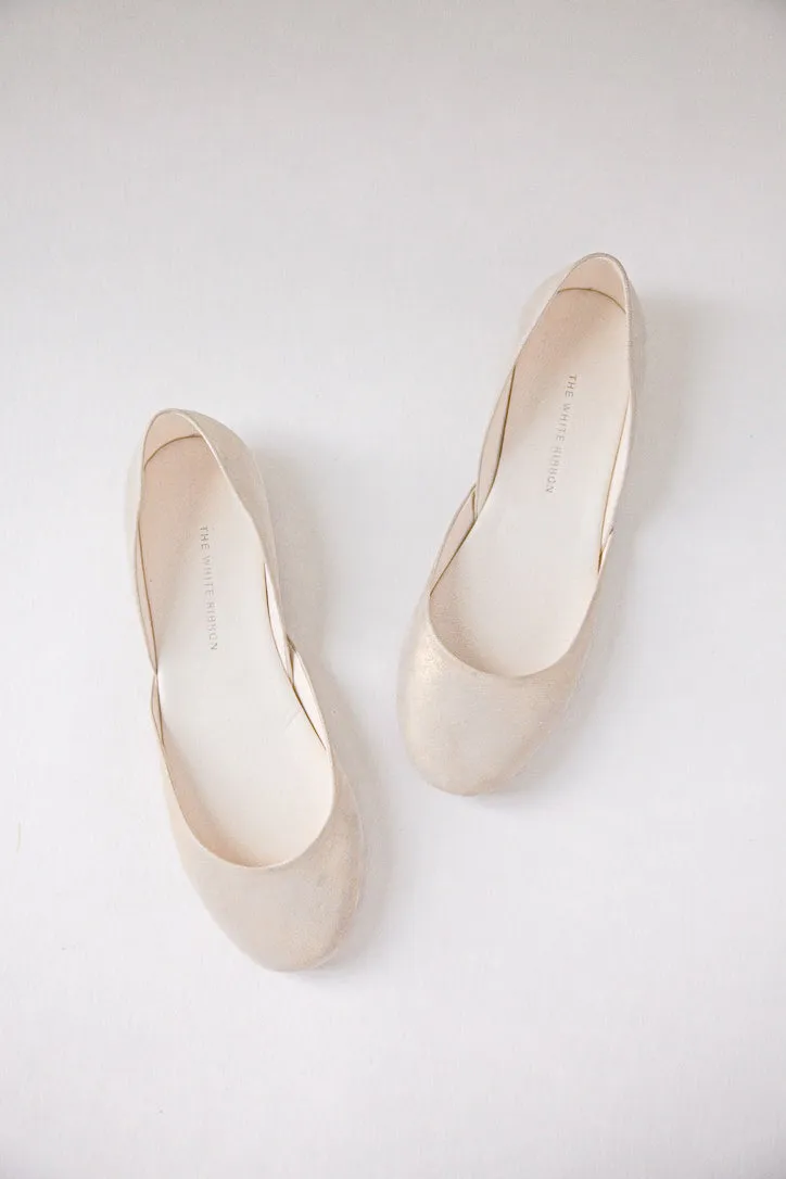 Soft Padding Street Fair THEA BALLET FLATS - WHITE GOLD