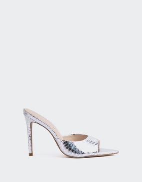 Comfortable Relax Fit Thelma Silver Snake Leather