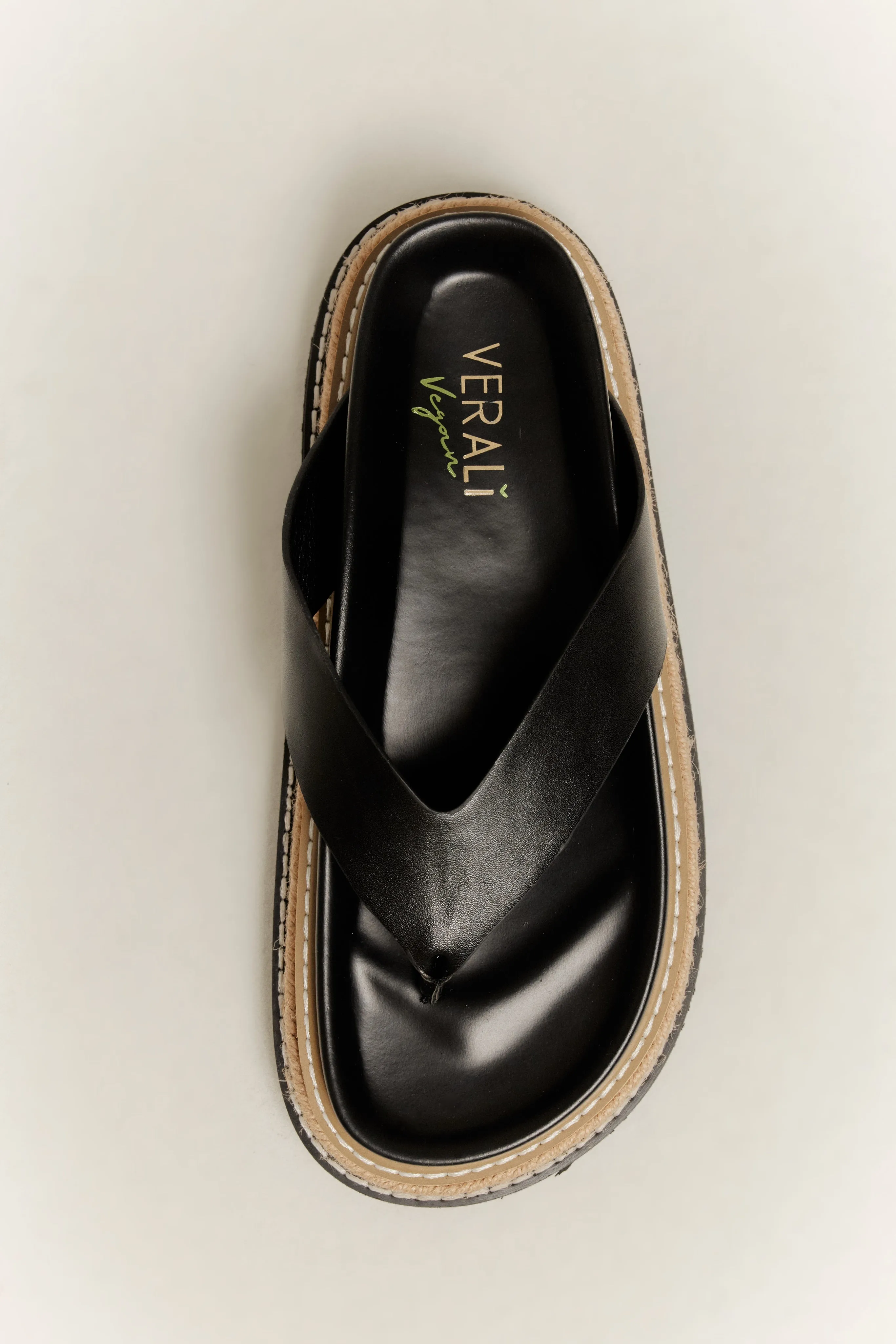 Theo Platform Thongs - Black Comfort Inserts Meet Friend