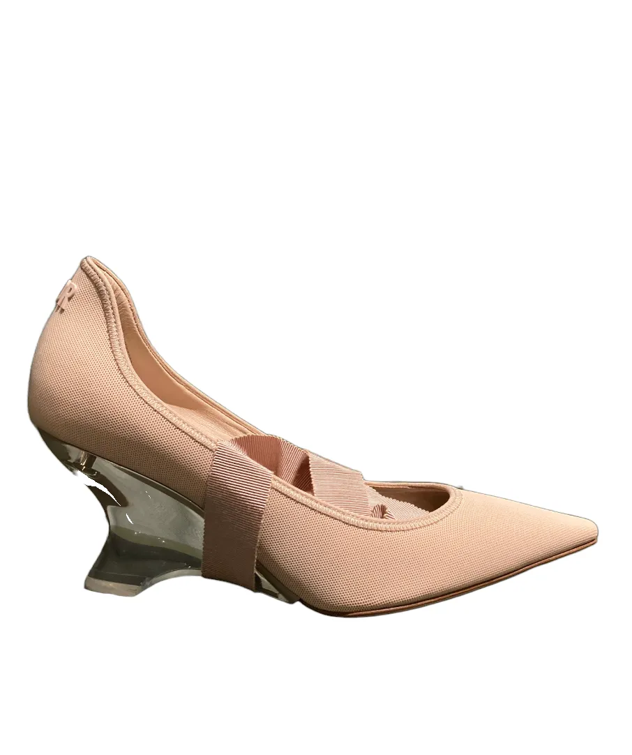 [WS6554] Christian Dior | Mid Heel Pump Square Toe Stylish Look