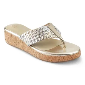 party - style WENDY- GOLD PLATFROMS