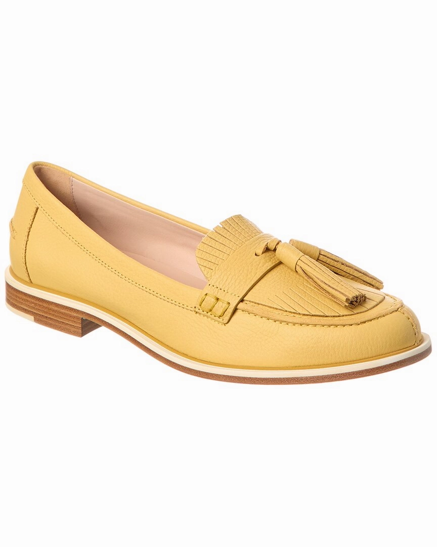 Understated Detail TOD??s Fringed Leather Loafer