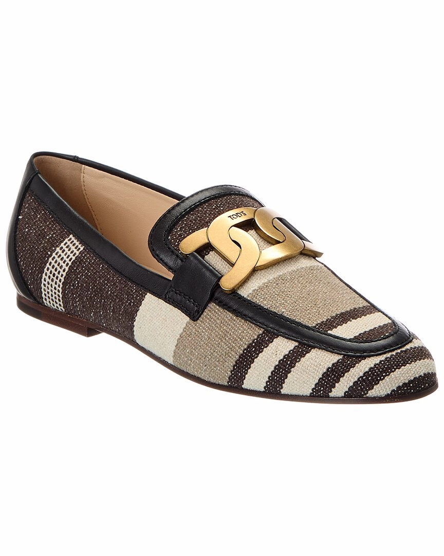 Classic Office Footwear TOD??s Canvas & Leather Loafer