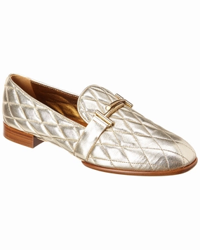 TOD??s Double T Quilted Leather Loafer Durable Footwear Fashion Trend