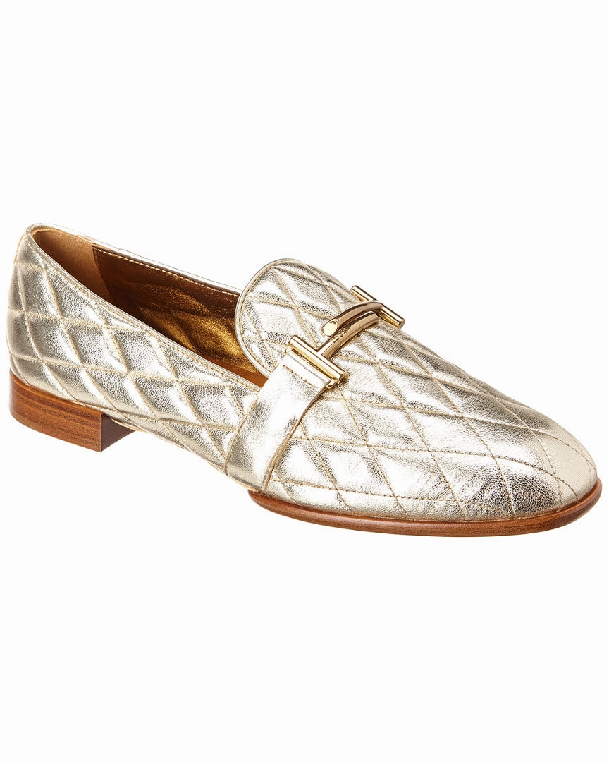 TOD??s Double T Quilted Leather Loafer Durable Footwear Fashion Trend