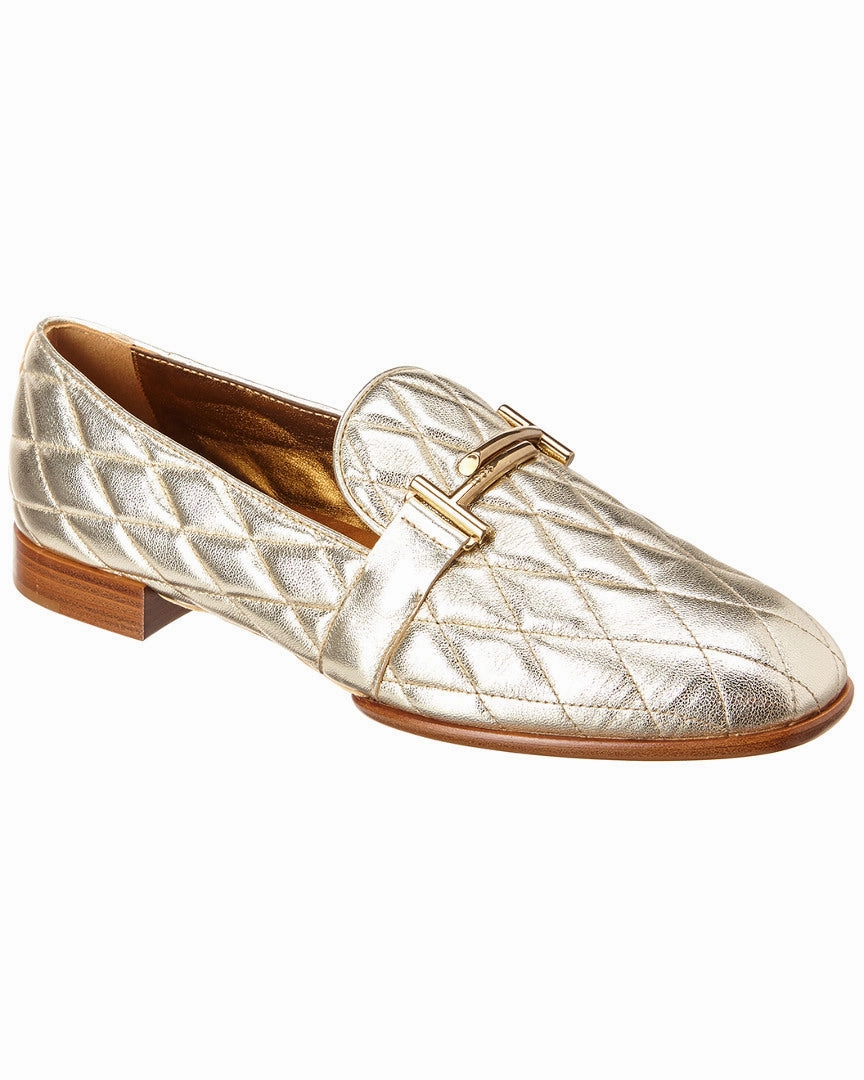 TOD??s Double T Quilted Leather Loafer Cool Path