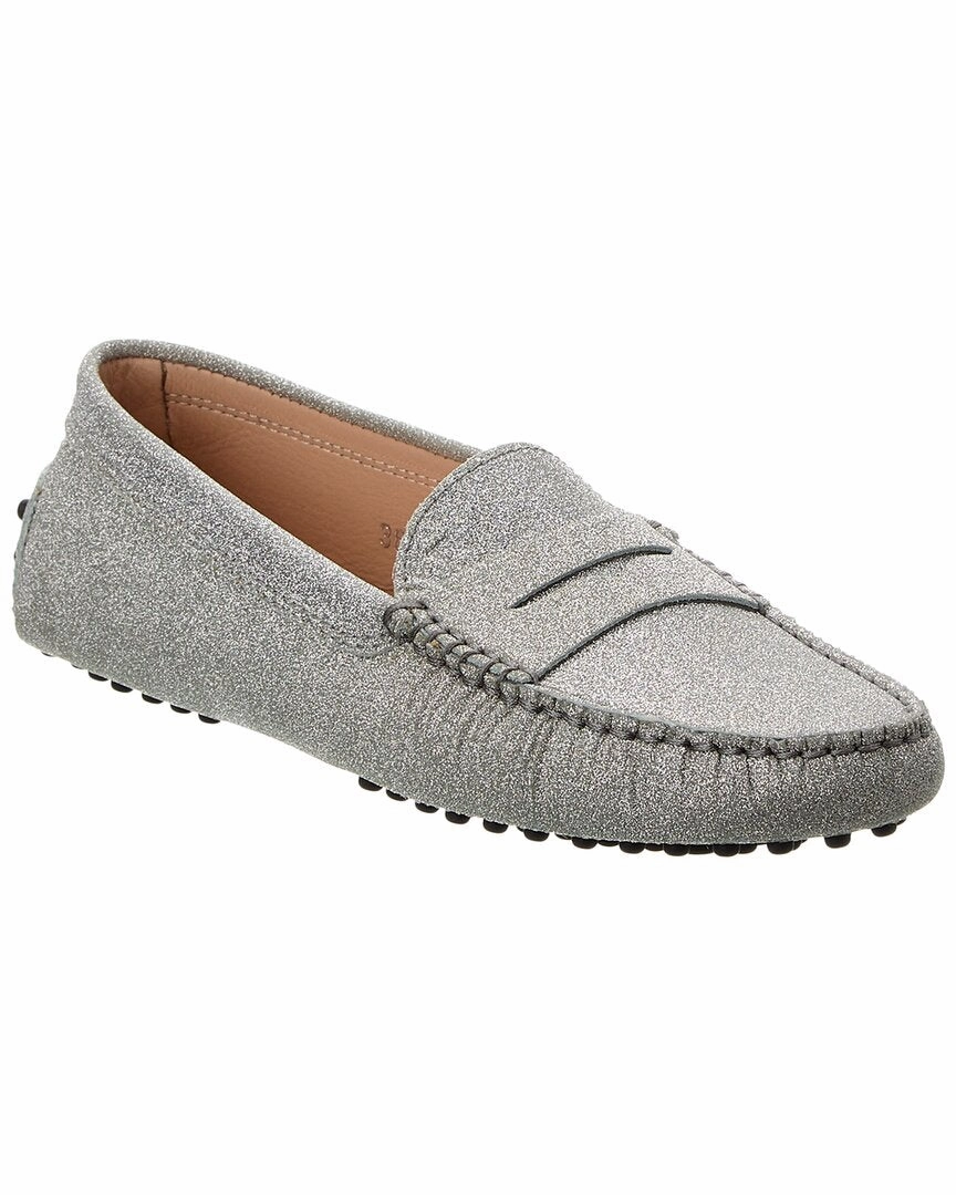 Weekend Fair Firm Lane TOD??s Gommini Glitter Leather Loafer