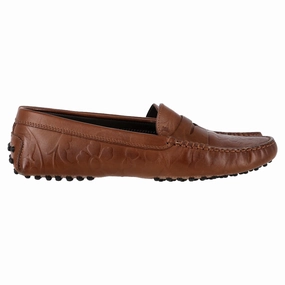 Clear Walk Versatile Look Tod's Gommino Embossed Driving Shoes in Brown Leather