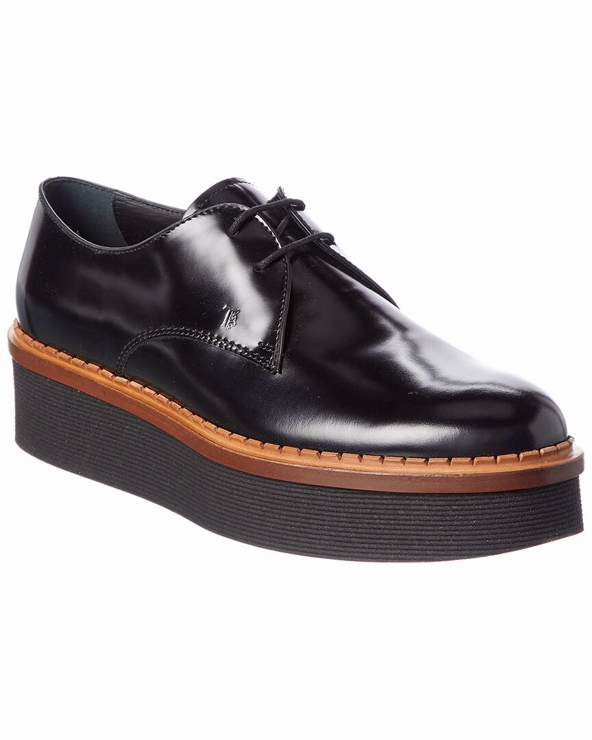 Morning Stroll Soft Step TOD??s Leather Platform Oxford