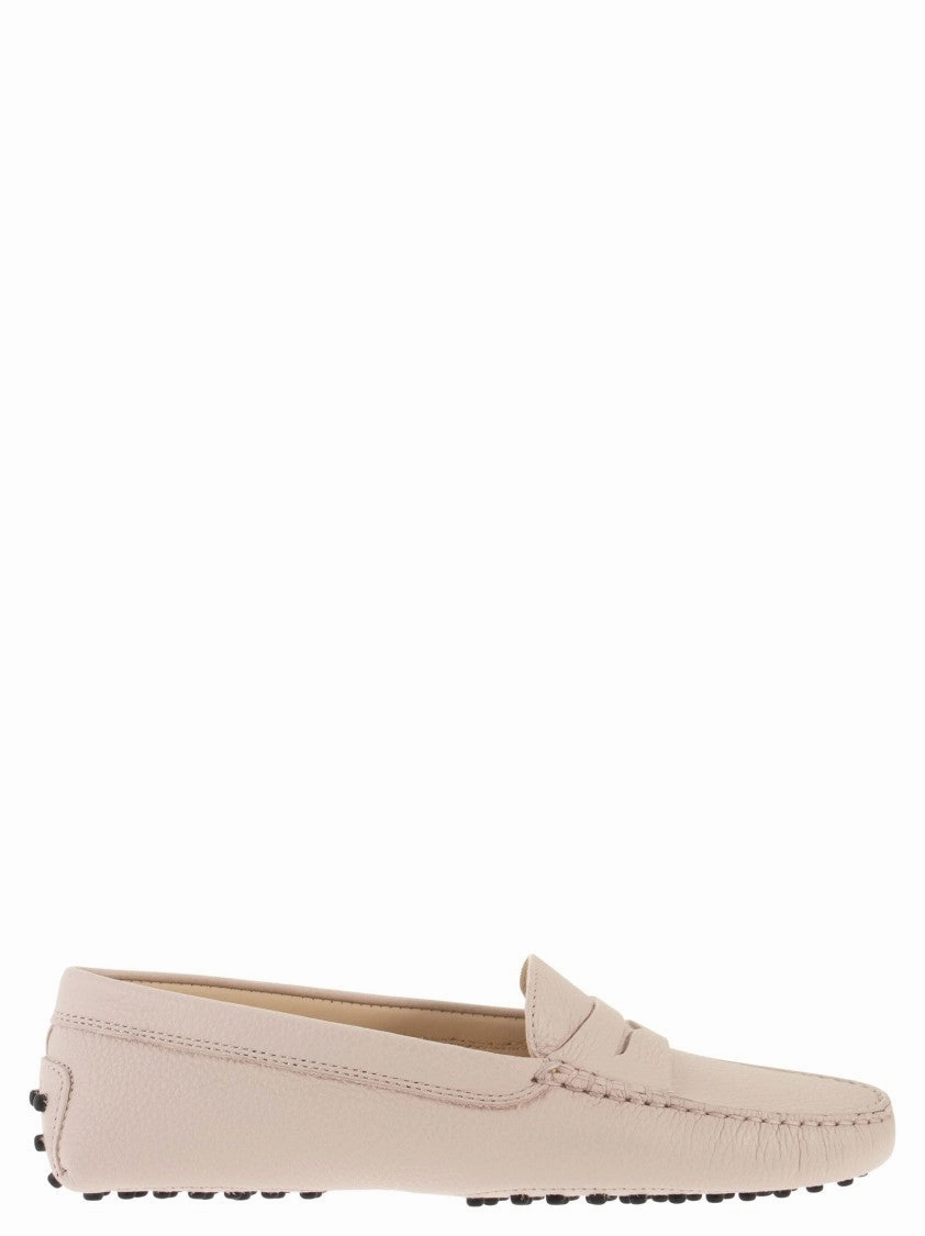 Sunset Stroll Comfortable Support Refined Leather Loafers With Hand-Stitched Detailing And Rubber Sole