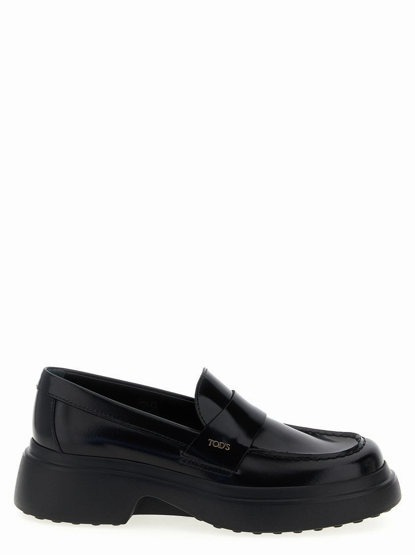 Brushed Calf Leather Loafers Strong Walk Sunny Path