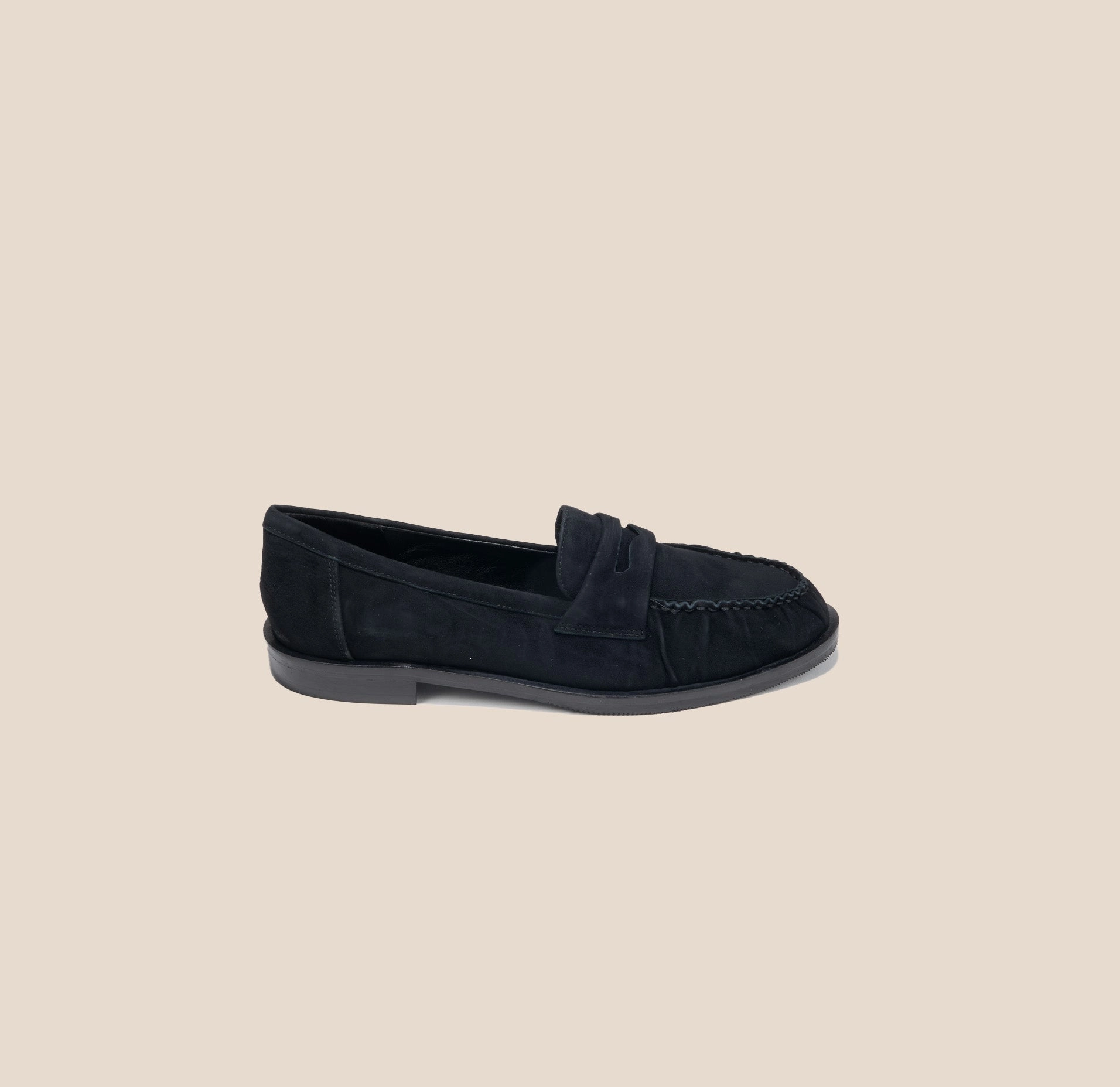 Vico-Penny Black Suede Toe Firm
