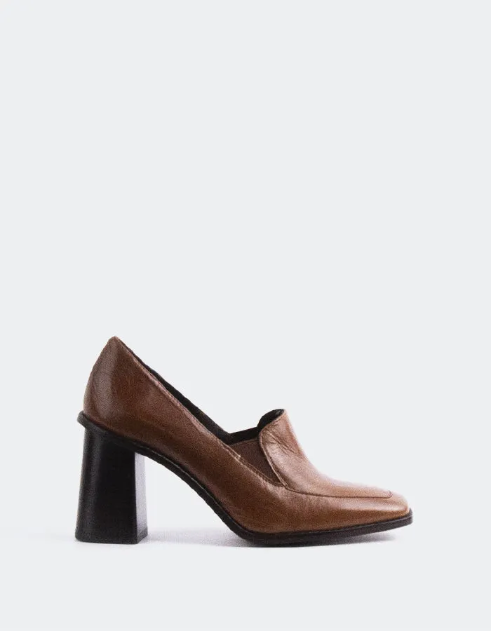 Gabiano Chestnut Leather foldable suede look