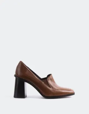 Gabiano Chestnut Leather foldable suede look