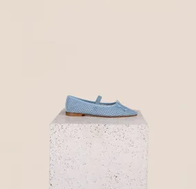 Como Strap - Perforated Sky Blue Peep Toe waterproof