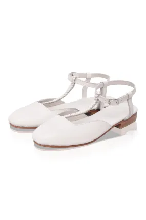 Tresser Slingback Leather Flats Breathable Sole Smooth ride